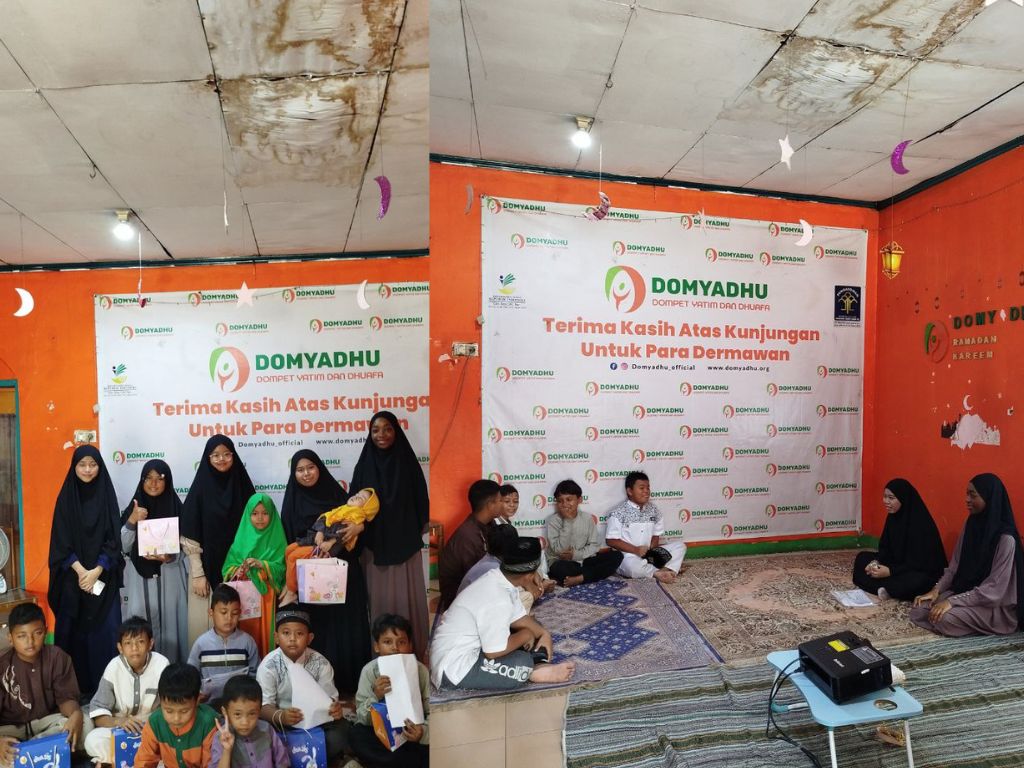Siswi SMA Al Wildan international Islamic School 16 Sukarela Mengajar Bahasa di DOMYADHU 
