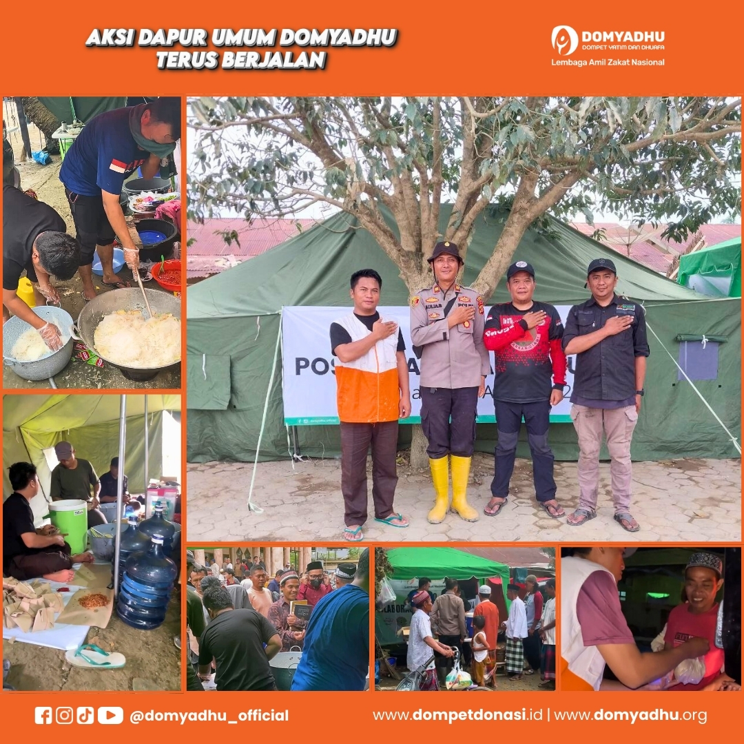 Aksi Dapur Umum Domyadhu Terus Berjalan Relawan Masak dan Salurkan Makanan Bergizi untuk Aceh Tamian
