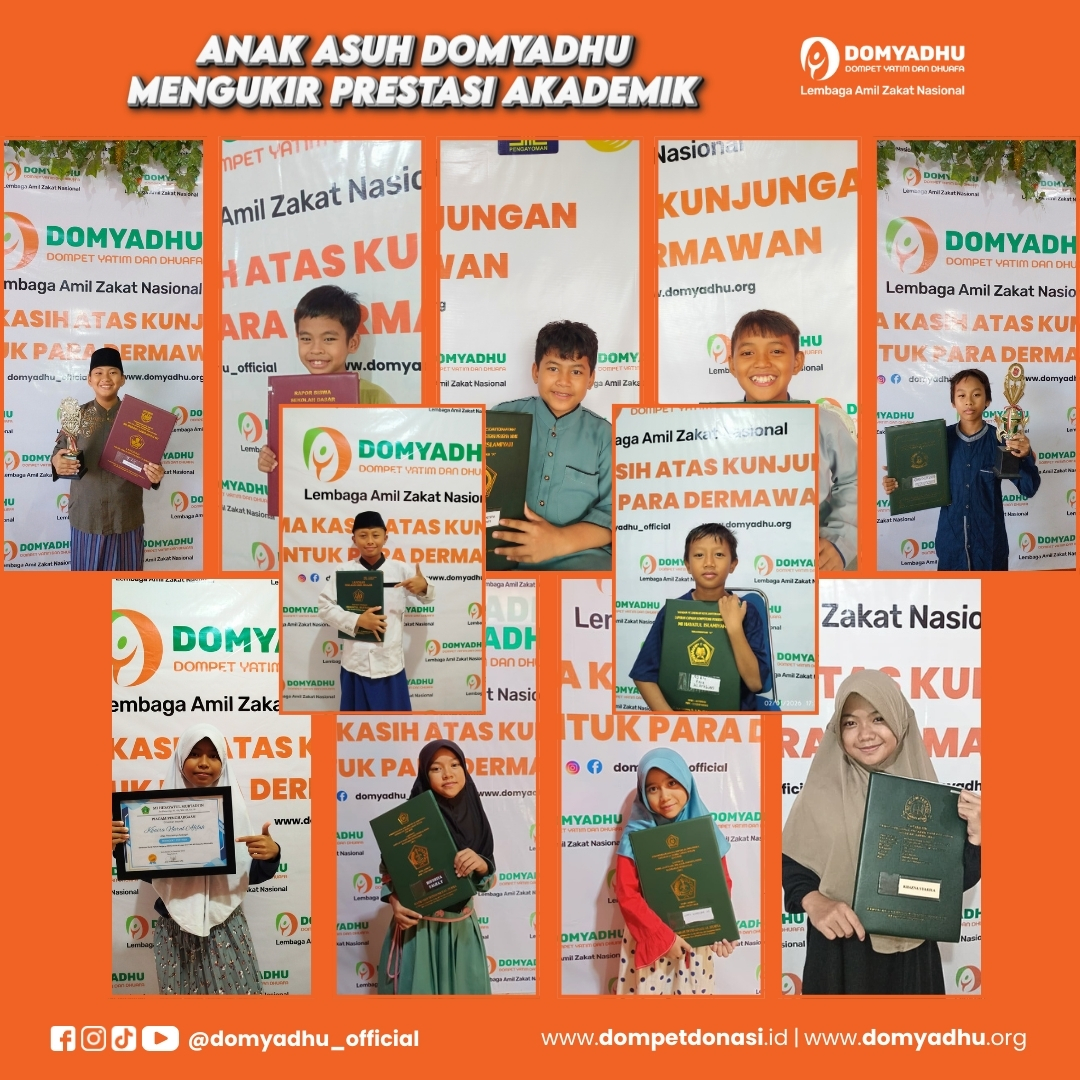 Anak Asuh Domyadhu Mengukir Prestasi Akademik, Bukti Nyata Amanah Donatur yang Berbuah Masa Depan