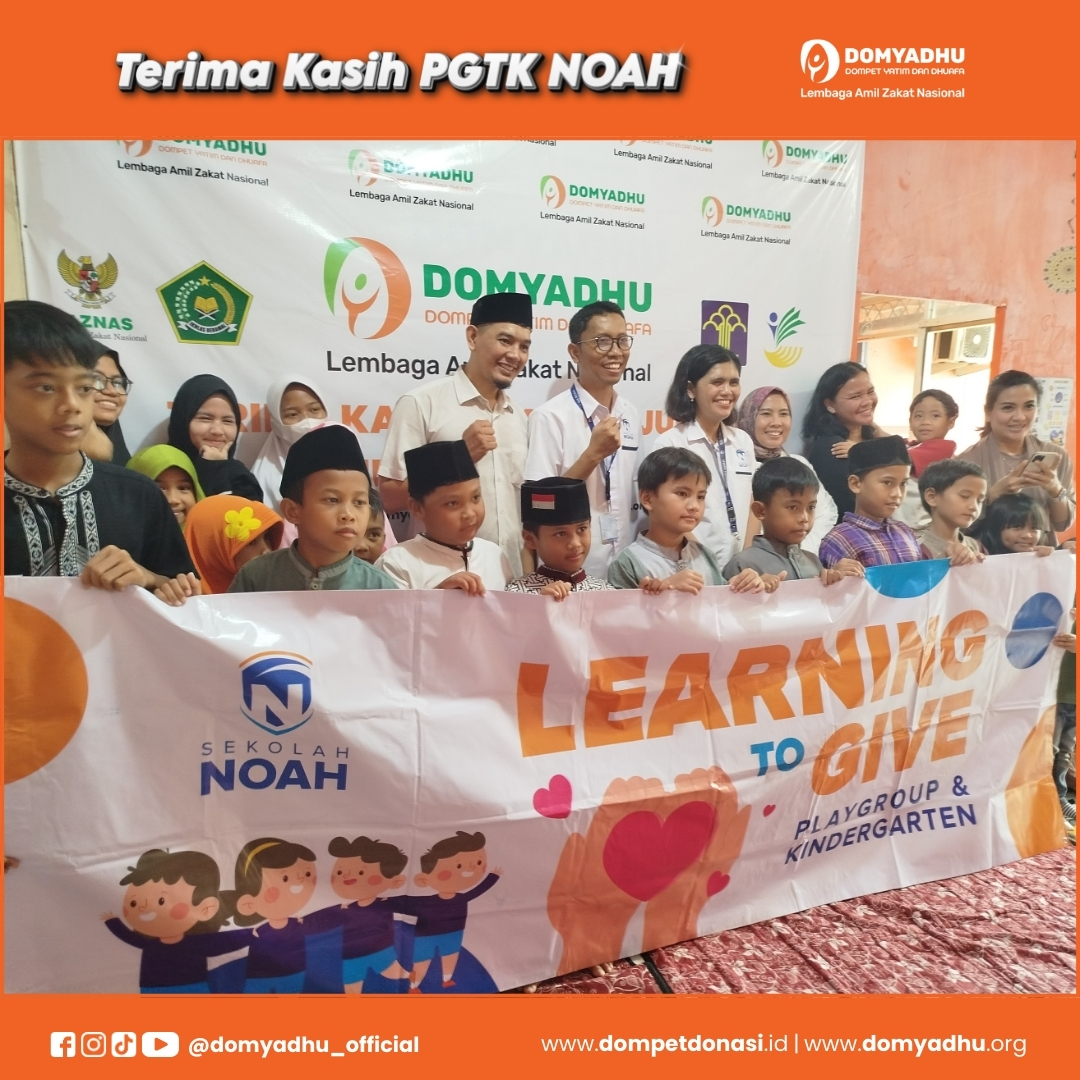 Tebar Kepedulian, PGTK Noah Berbagi Kebahagiaan Bersama Anak Asuh di Asrama Cilangkap Domyadhu