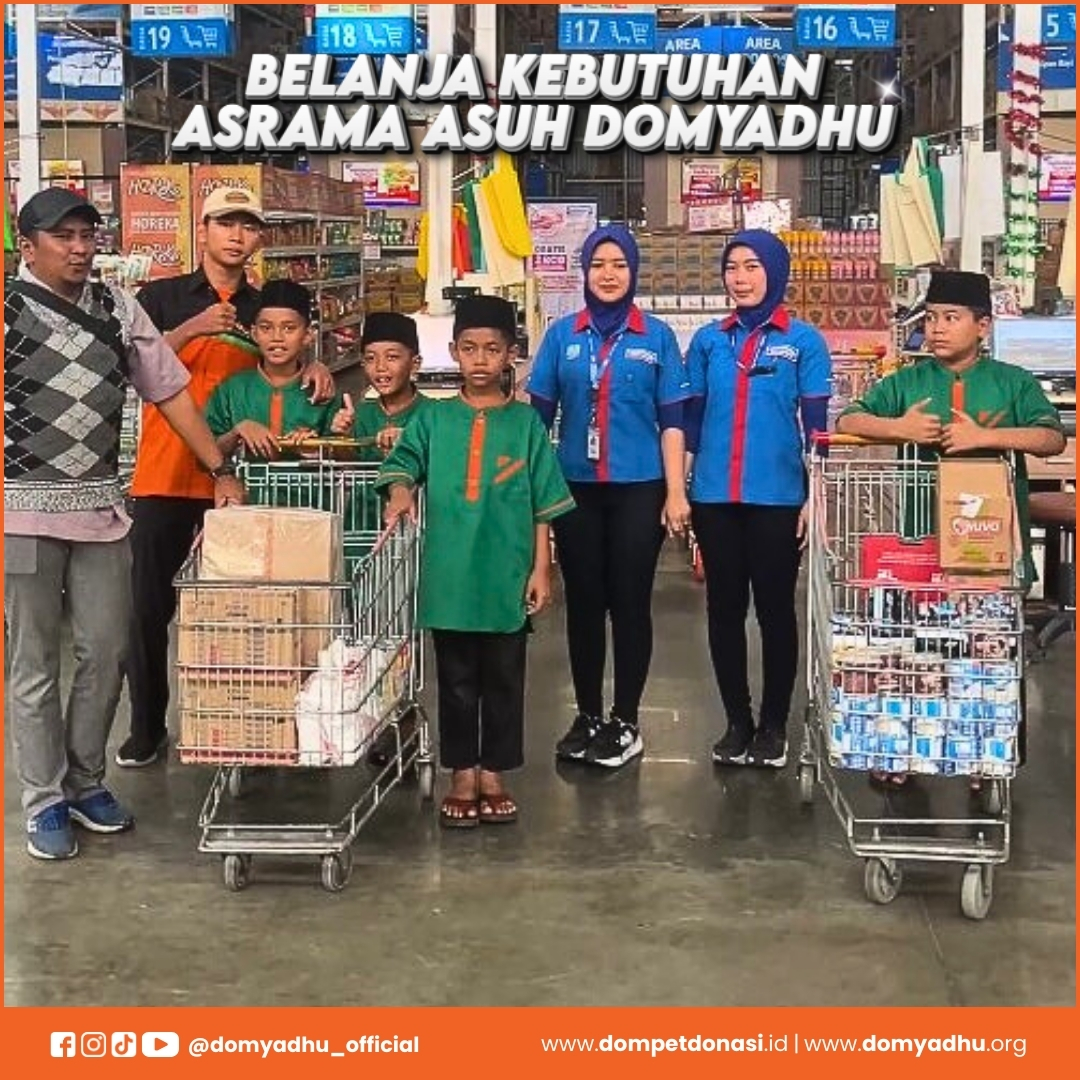 LAZNAS DOMYADHU Gelar Program Belanja Bersama Anak Asuh di Indogrosir Ciputat