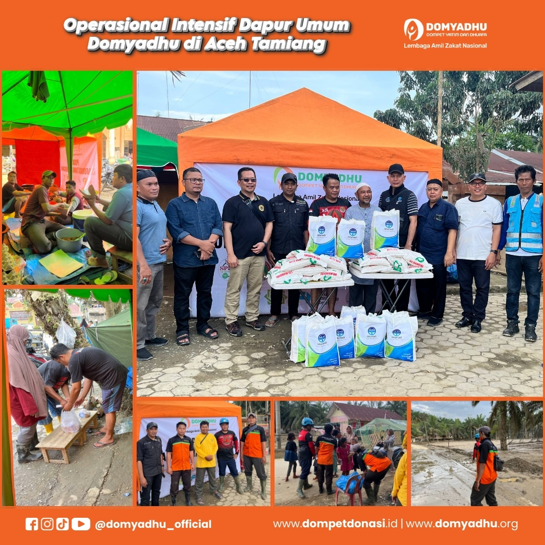 Hari Pertama Operasional Intensif Dapur Umum Domyadhu di Aceh Tamiang