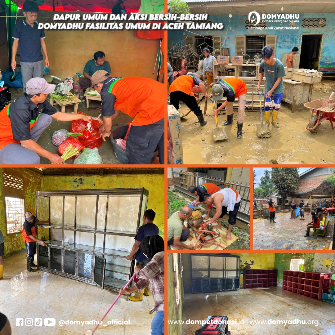 Dapur Umum Berjalan dan Aksi Pembersihan Fasilitas Umum Terus Dilakukan