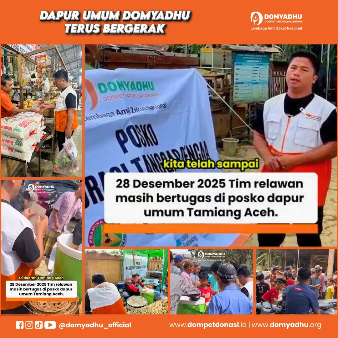 Dapur Umum Domyadhu Terus Bergerak, Belanja hingga Sajikan Makanan Bergizi untuk Aceh Tamiang