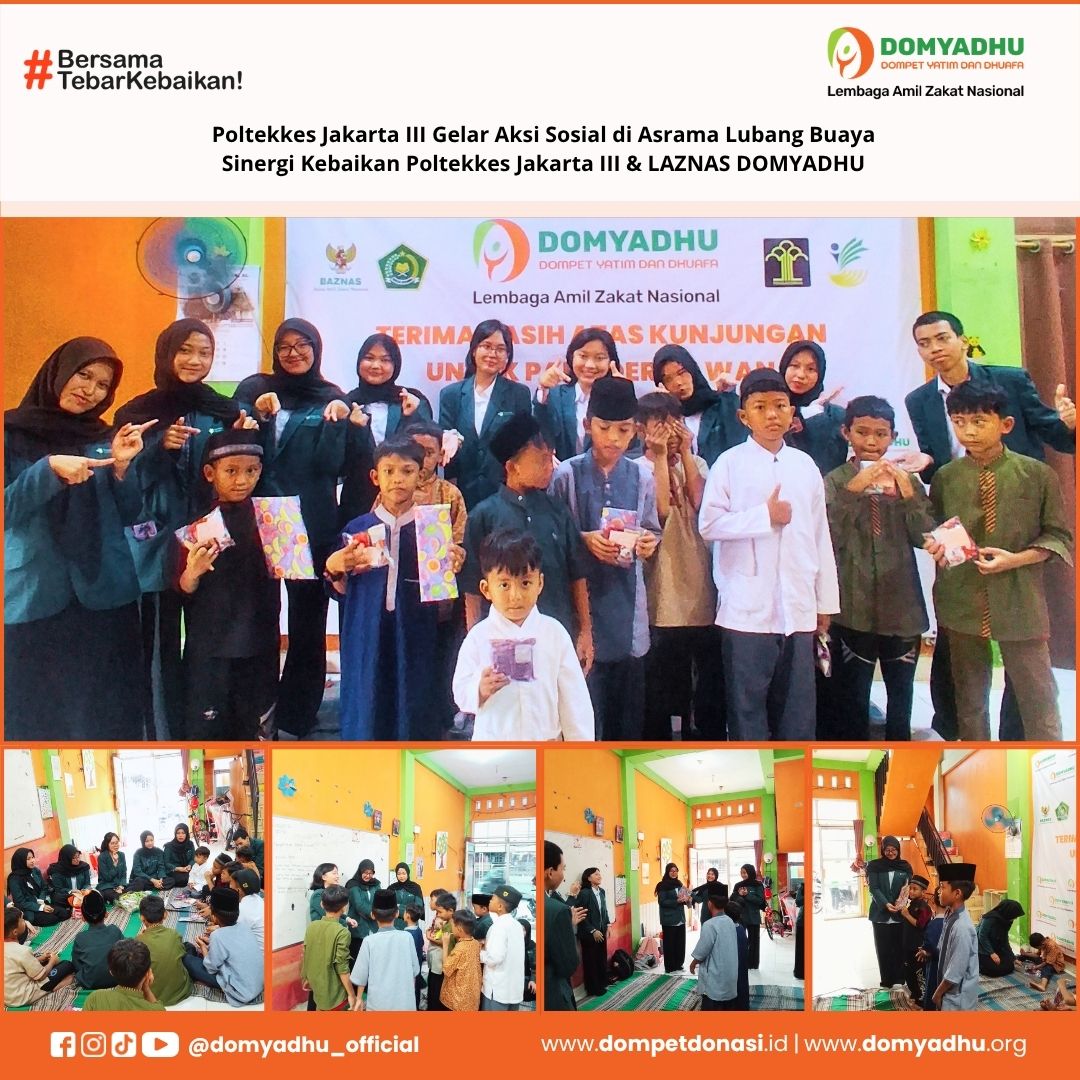 Sinergi Kebaikan Poltekkes Jakarta III & LAZNAS DOMYADHU