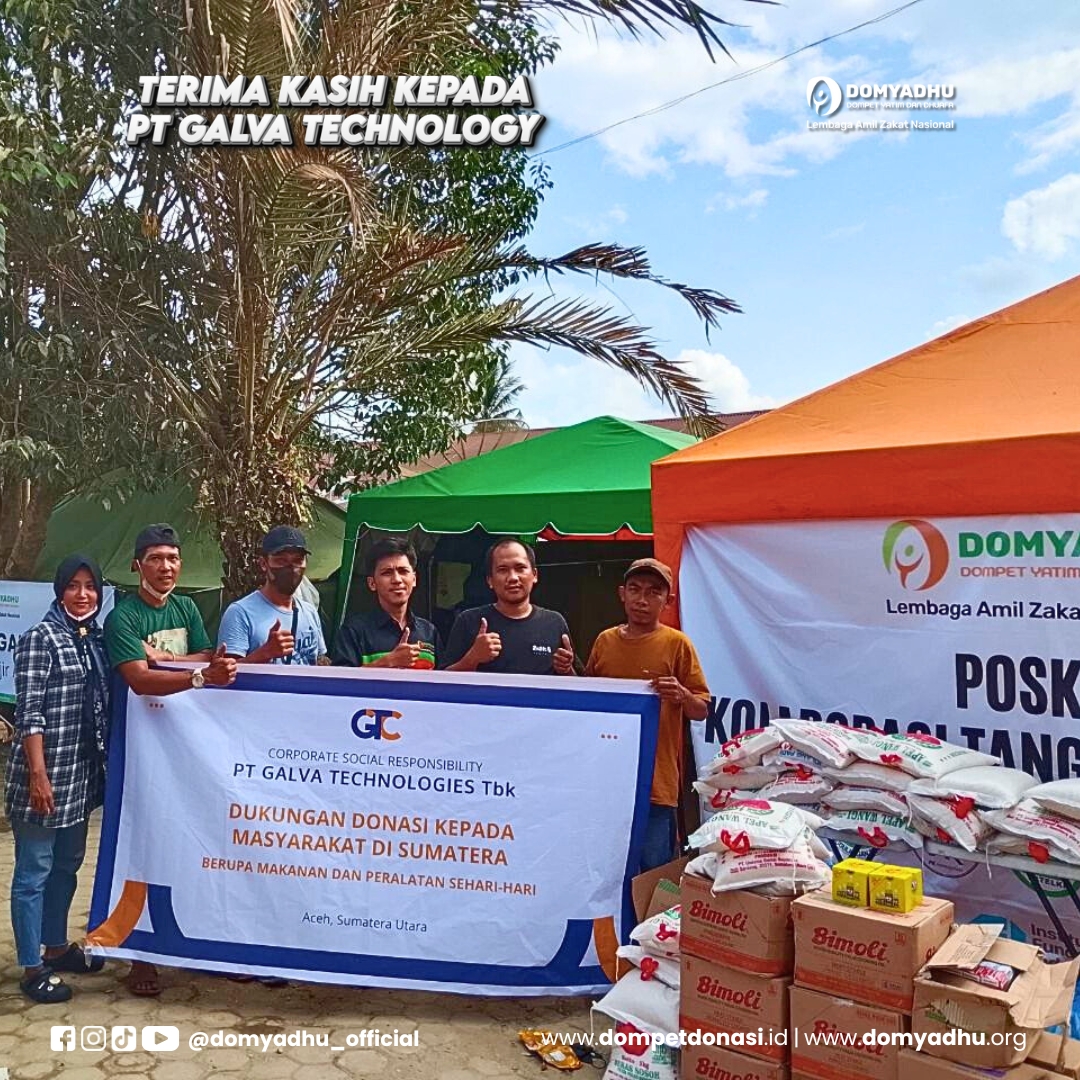 PT Galva Technology Salurkan Donasi Logistik untuk Dapur Umum Domyadhu di Aceh Tamiang