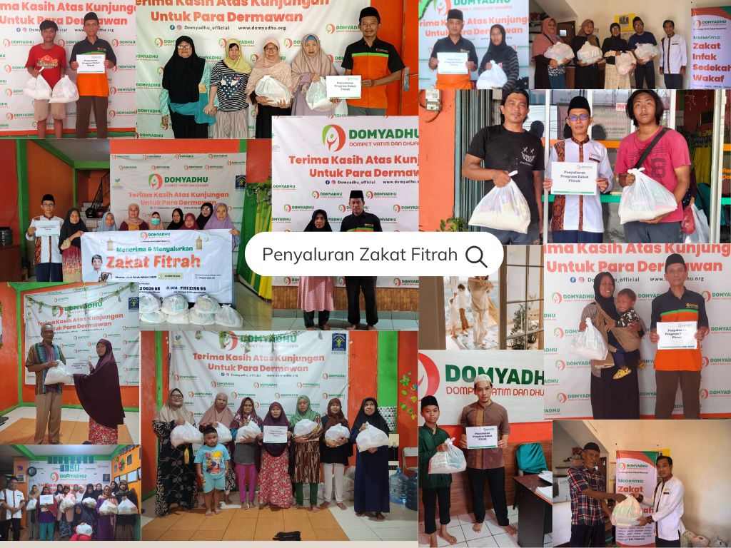 Penyaluran Zakat Fitrah di Lingkungan Asrama Asuh dan Kantor Dompet Yatim dan Dhuafa (DOMYADHU)
