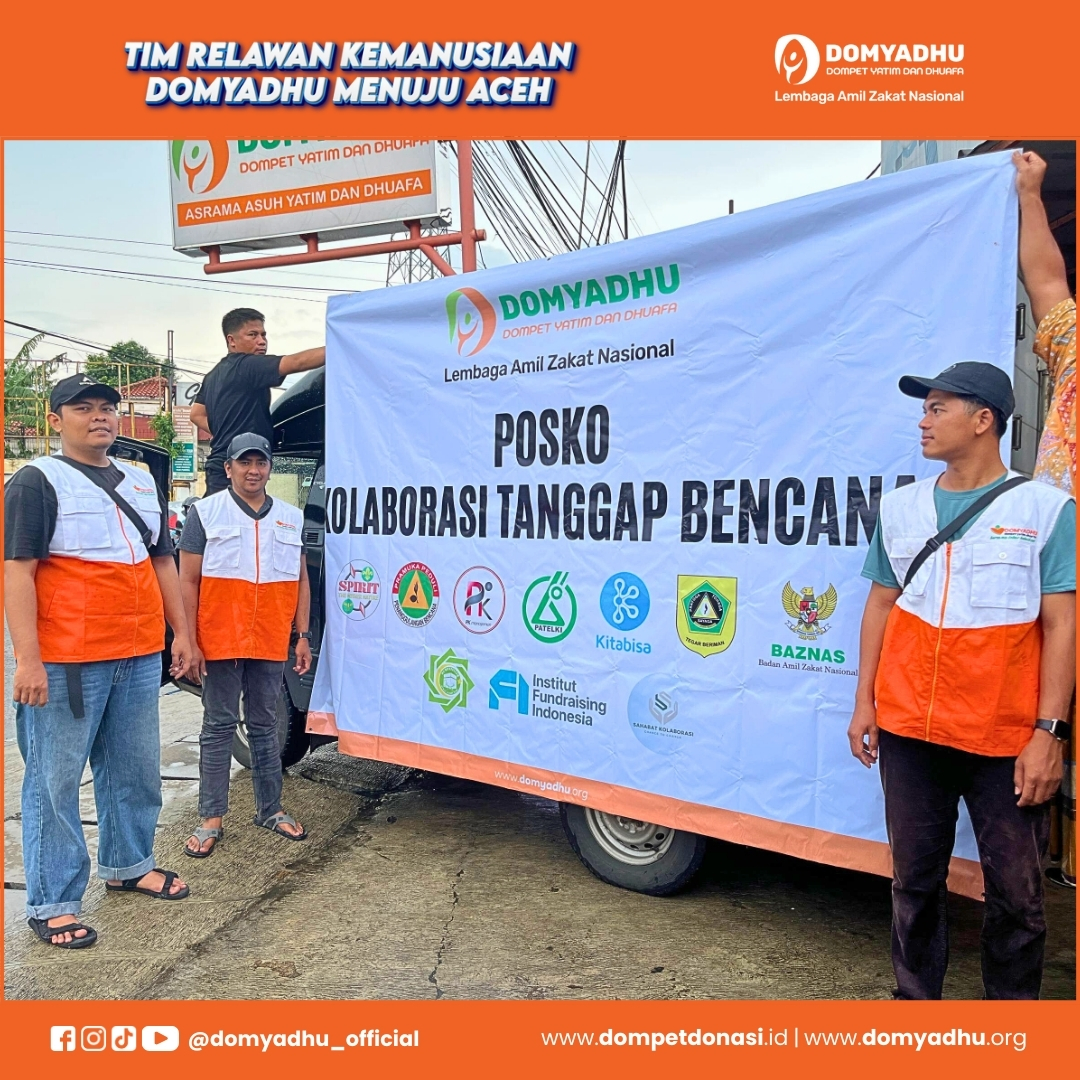 Tim Relawan Kemanusiaan Domyadhu Menuju Aceh