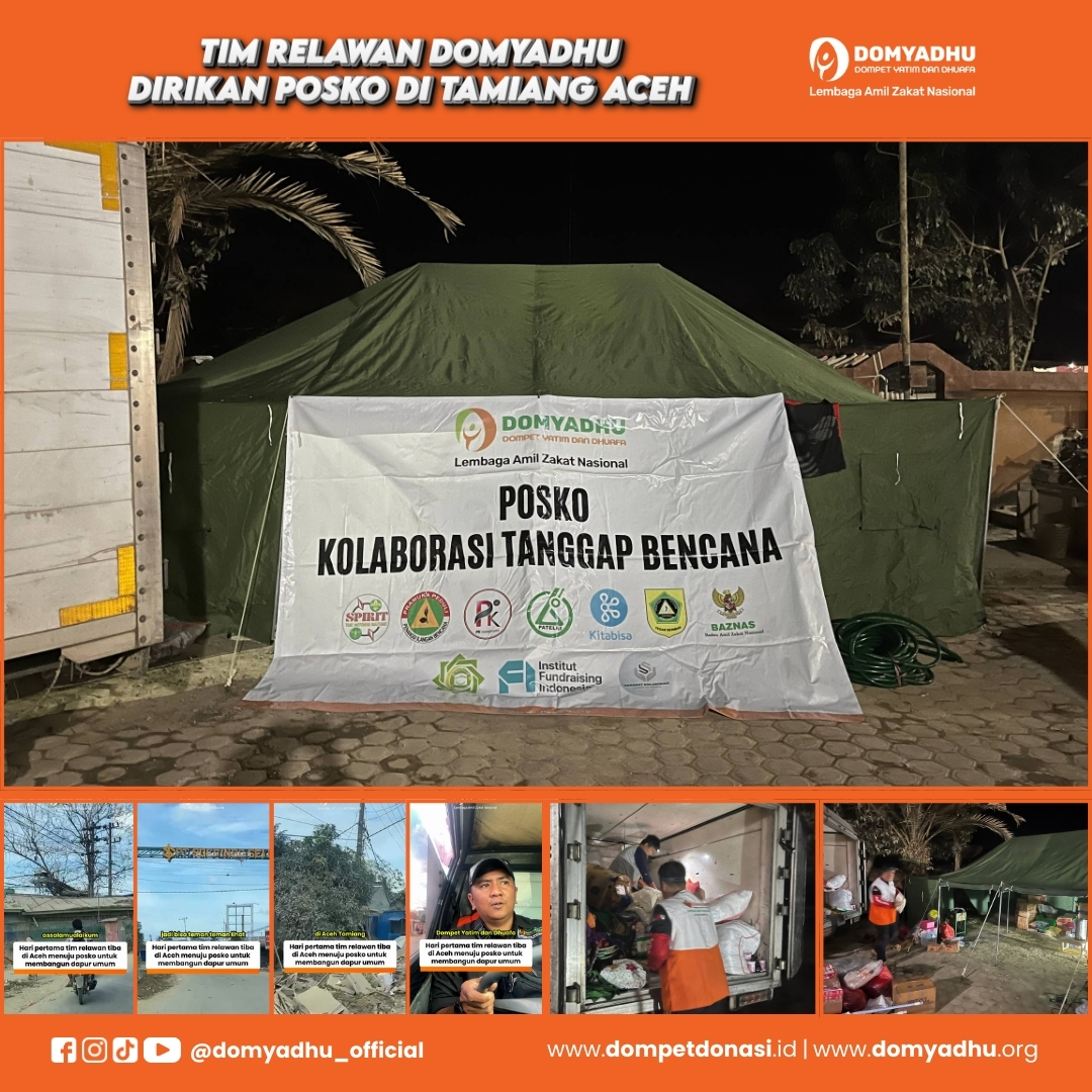 Tim Relawan Domyadhu Dirikan Posko Kolaborasi Tanggap Bencana di Aceh Tamiang