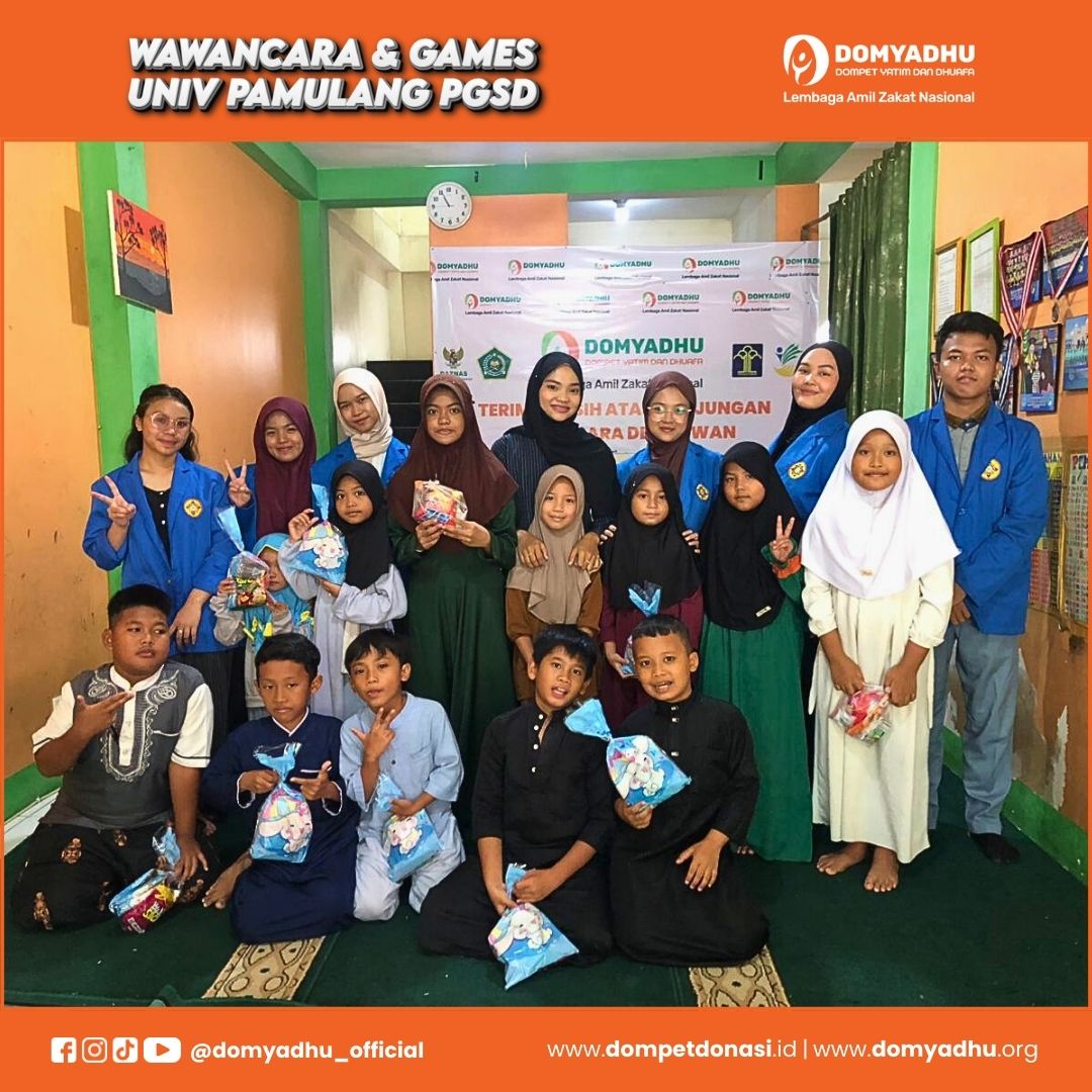 Wawancara dan Games Edukatif Bersama Mahasiswa PGSD Universitas Pamulang di Asrama Domyadhu Pamulang