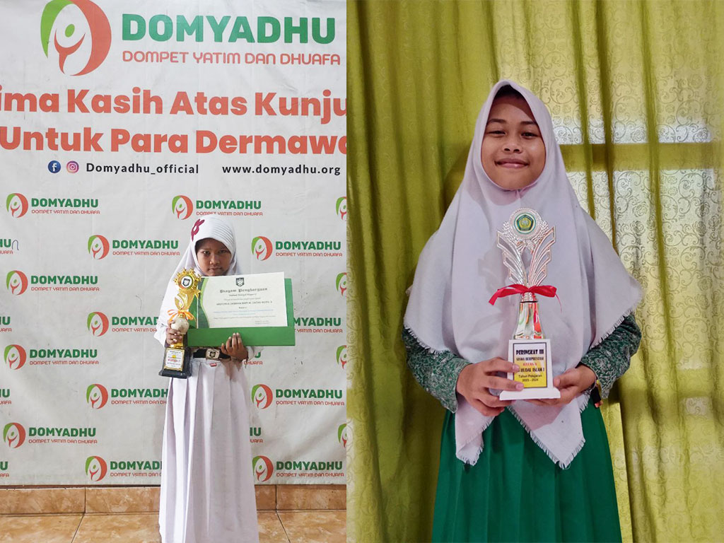 Juara kelas Anak Asuh pada tahun ajaran 2023/2024